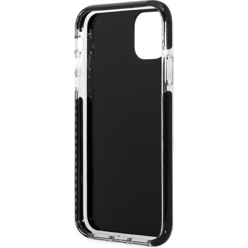 Apple iPhone 11 Uyumlu Kılıf Karl Lagerfeld Kenarları Siyah Silikon K&C Dizayn Kapak