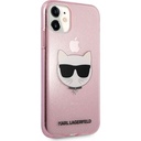 Apple iPhone 11 Uyumlu Kılıf Karl Lagerfeld Transparan Choupette Head Dizayn Kapak