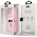Apple iPhone 11 Uyumlu Kılıf Karl Lagerfeld Transparan Karl Head Dizayn Kapak