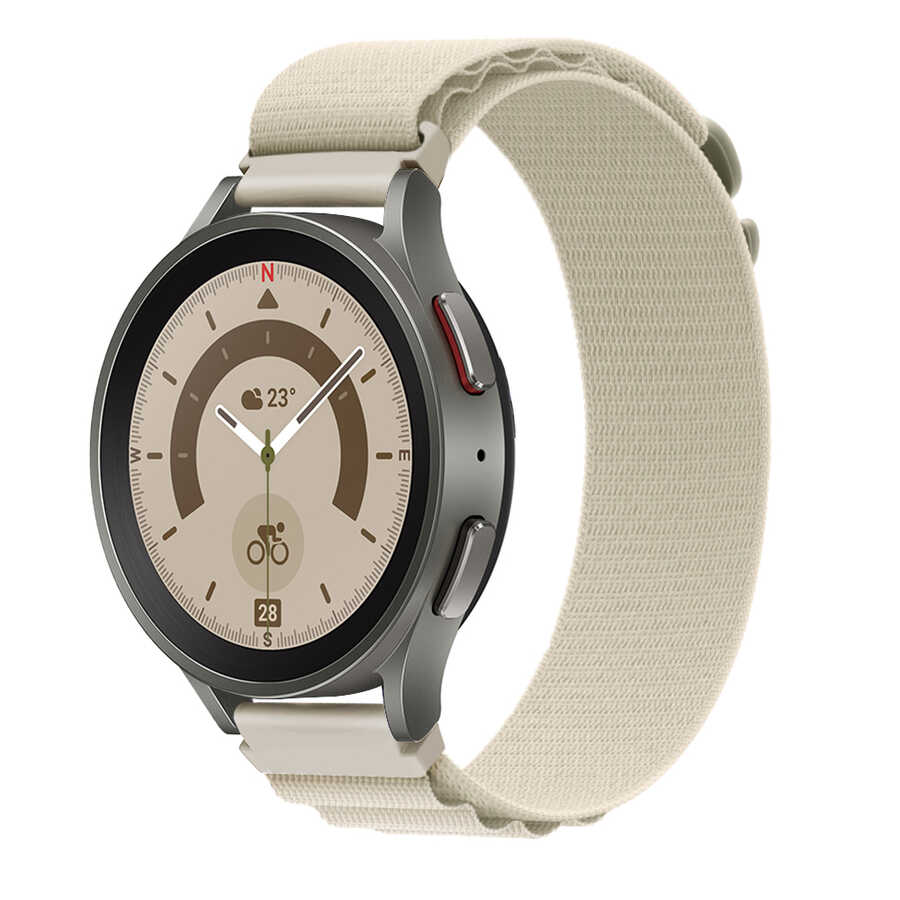 Samsung Galaxy Watch 42mm Uyumlu Zore KRD-74 20mm Hasır Kordon - 12
