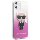 Apple iPhone 11 Uyumlu Kılıf Karl Lagerfeld Yarı Transparan Karl Dizayn Kapak