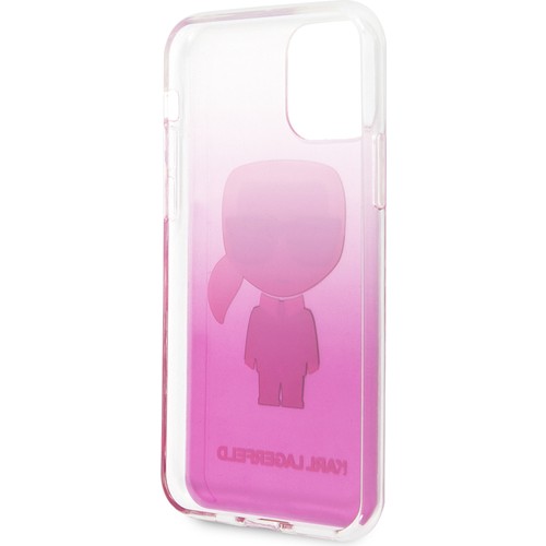 Apple iPhone 11 Uyumlu Kılıf Karl Lagerfeld Yarı Transparan Karl Dizayn Kapak