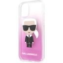Apple iPhone 11 Uyumlu Kılıf Karl Lagerfeld Yarı Transparan Karl Dizayn Kapak