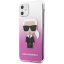 Apple iPhone 11 Uyumlu Kılıf Karl Lagerfeld Yarı Transparan Karl Dizayn Kapak
