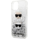 Apple iPhone 11 Uyumlu Kılıf Karl Lagerfeld Sıvılı Simli K&C Dizayn Kapak