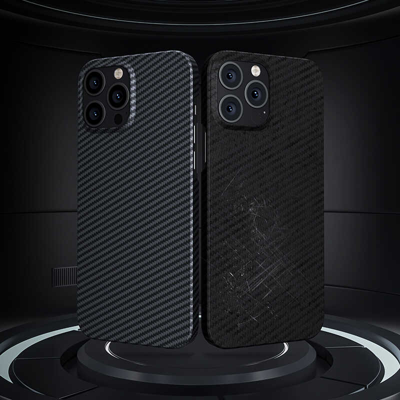 Apple iPhone 13 Pro Uyumlu Kılıf Magsafe Özellikli Karbon Fiber Benks Essential Kevlar Kapak - 5