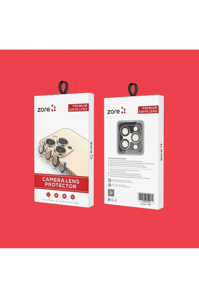 Apple iPhone 14 Plus Uyumlu Zore CL-12 Premium Safir Parmak İzi Bırakmayan Anti-Reflective Kamera Lens Koruyucu