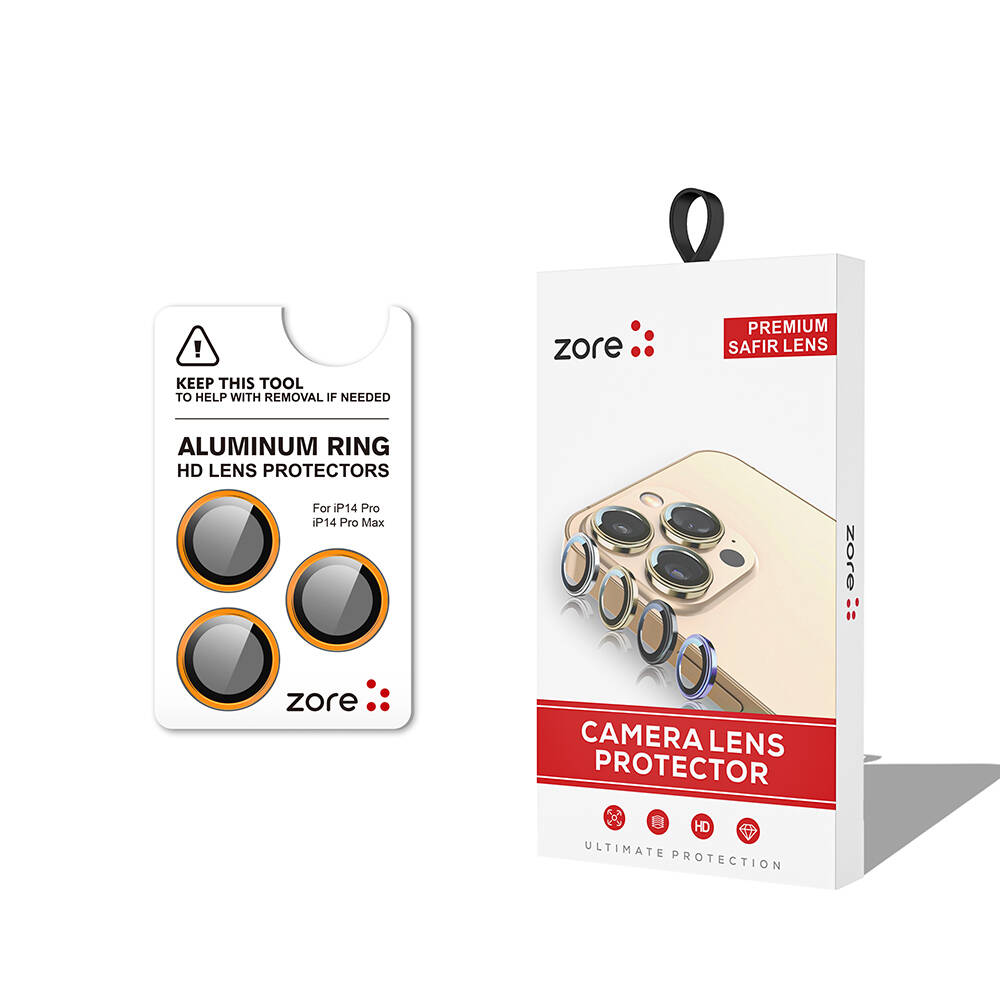Apple iPhone 14 Pro Max Uyumlu Zore CL-12 Premium Safir Parmak İzi Bırakmayan Anti-Reflective Kamera Lens Koruyucu - 9