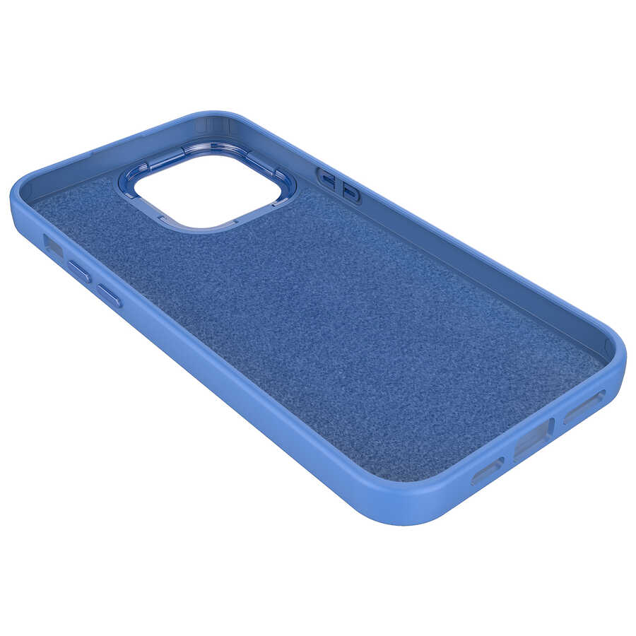 Apple iPhone 12 Uyumlu Kılıf Metal Çerçeve ve Buton Tasarımlı Silikon Zore Luna Kapak - 3