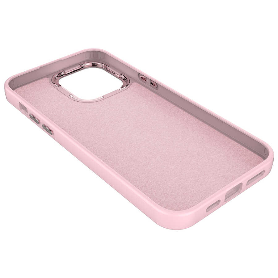 Apple iPhone 12 Uyumlu Kılıf Metal Çerçeve ve Buton Tasarımlı Silikon Zore Luna Kapak - 6