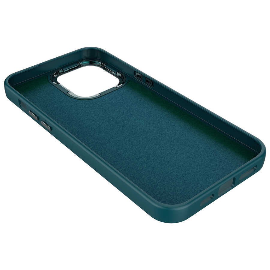 Apple iPhone 12 Uyumlu Kılıf Metal Çerçeve ve Buton Tasarımlı Silikon Zore Luna Kapak - 8