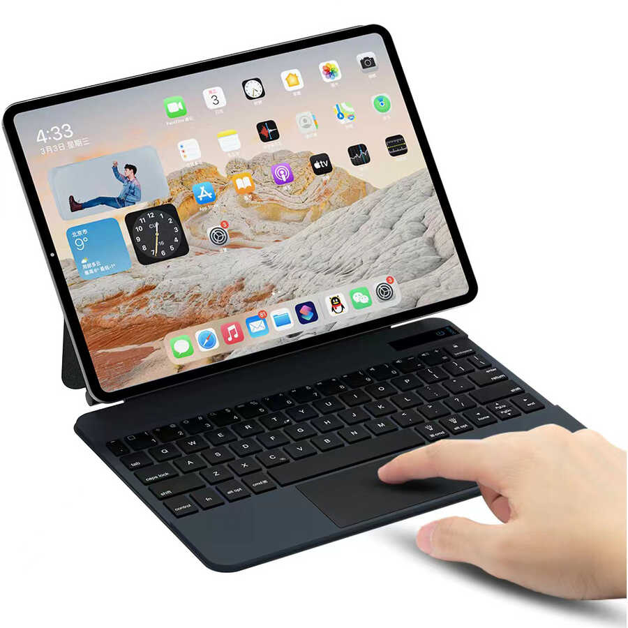 Apple iPad Pro 12.9 2022 M2 Uyumlu Wiwu Magic Keyboard - 17