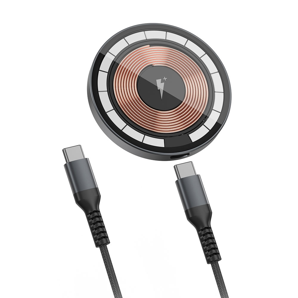 Wiwu M17 Magnetik Intelligent Transparan Wireless Şarj Ultra İnce Şeffaf 15W Android iOS Destekli - 1