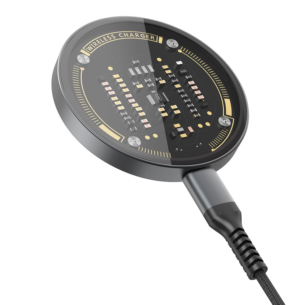 Wiwu M17 Magnetik Intelligent Transparan Wireless Şarj Ultra İnce Şeffaf 15W Android iOS Destekli - 4