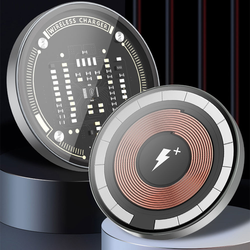 Wiwu M17 Magnetik Intelligent Transparan Wireless Şarj Ultra İnce Şeffaf 15W Android iOS Destekli - 8