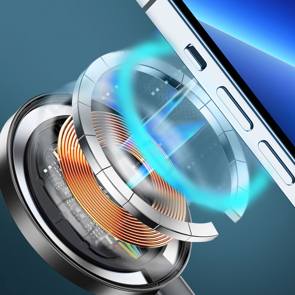 Wiwu M17 Magnetik Intelligent Transparan Wireless Şarj Ultra İnce Şeffaf 15W Android iOS Destekli - 13