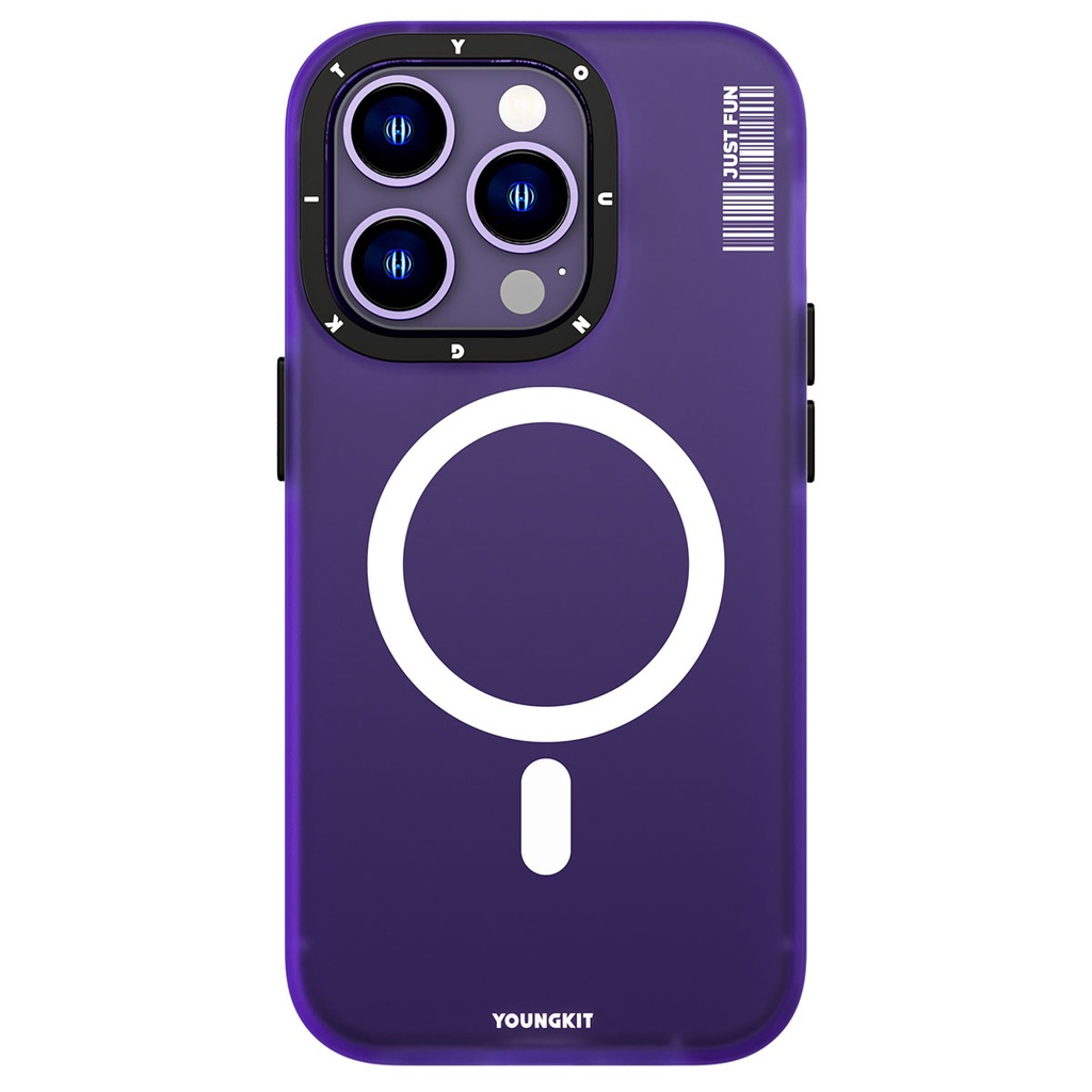 Apple iPhone 14 Pro Uyumlu Kılıf Magsafe Şarj Özellikli Youngkit Colored Sand Serisi Kapak - 10