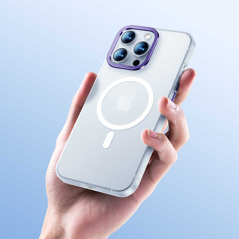 Apple iPhone 14 Pro Max Uyumlu Kılıf Wireless Şarj Destekli Benks Magnetik Haze Kapak - 4