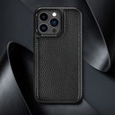 Apple iPhone 13 Uyumlu Kılıf Wiwu Genuine Leather Plastic Calfskin Orjinal Deri Kapak - 3