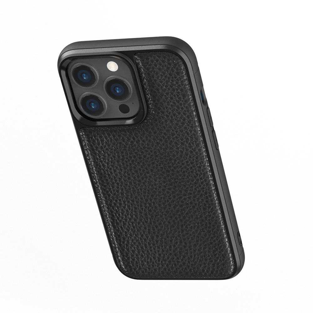 Apple iPhone 13 Uyumlu Kılıf Wiwu Genuine Leather Plastic Calfskin Orjinal Deri Kapak - 8