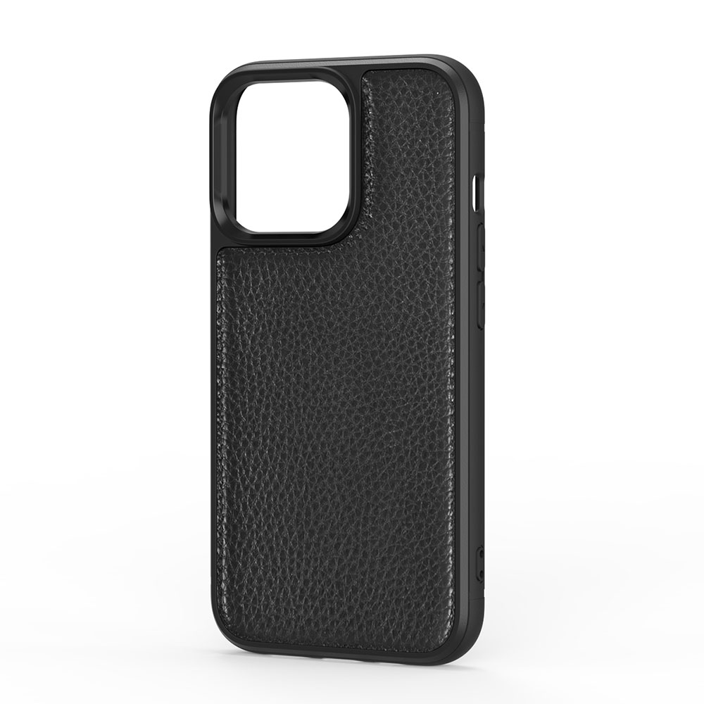 Apple iPhone 13 Mini Uyumlu Kılıf Wiwu Genuine Leather Plastic Calfskin Orjinal Deri Kapak - 9