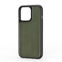 Apple iPhone 13 Mini Uyumlu Kılıf Wiwu Genuine Leather Plastic Calfskin Orjinal Deri Kapak - 10