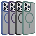 Apple iPhone 15 Pro Uyumlu Kılıf Mat Arka Yüzey Wireless Şarj Özellikli Zore Flet Magsafe Kapak - 1