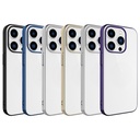 Apple iPhone 15 Pro Uyumlu Kılıf Sert PC Renkli Çerçeveli Zore Riksos Kapak - 1