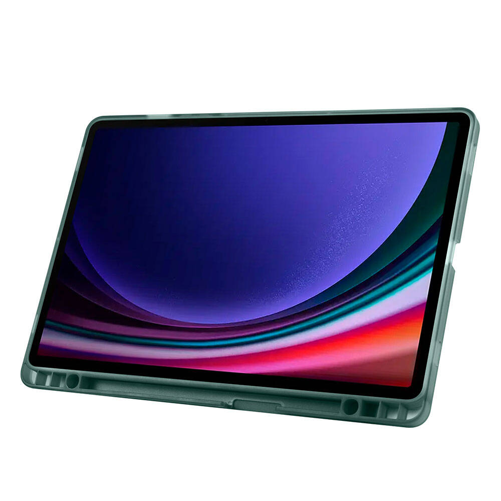 Samsung Galaxy Tab S9 FE Uyumlu Kılıf Zore Tri Folding Kalem Bölmeli Standlı Kılıf - 26