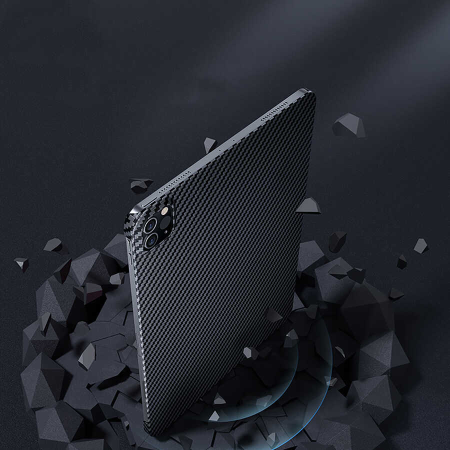Apple iPad Pro 11 2022 M2 Uyumlu Kılıf Benks Essential Kevlar Karbon Fiber Kapak - 2
