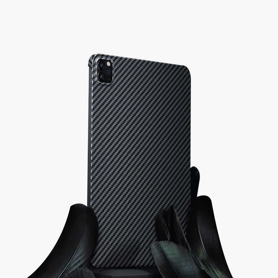 Apple iPad Pro 11 2022 M2 Uyumlu Kılıf Benks Essential Kevlar Karbon Fiber Kapak - 7