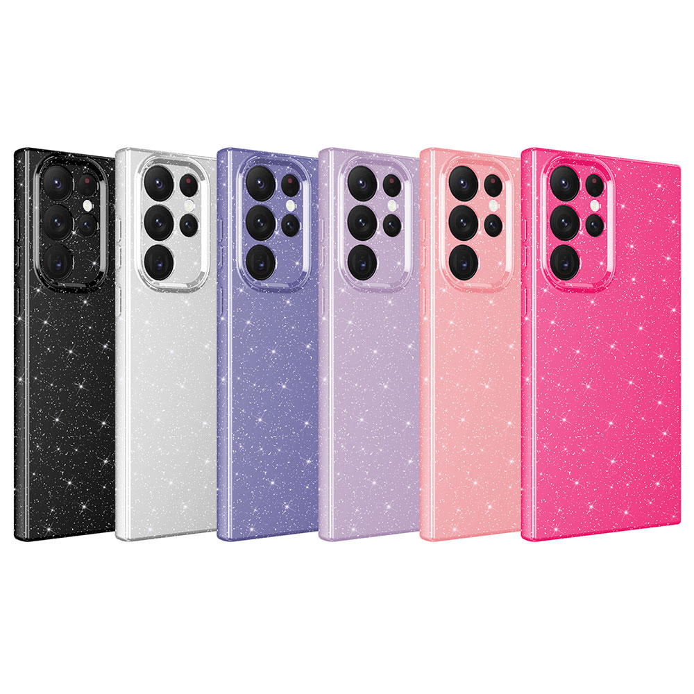 Samsung Galaxy S22 Ultra Uyumlu Kılıf Kamera Korumalı Simli Lüks Zore Koton Kapak - 1