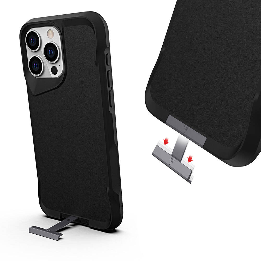 Apple iPhone 15 Pro Uyumlu Kılıf Zore Airbag Kenarlı T-Max Mat Standlı Kapak - 7