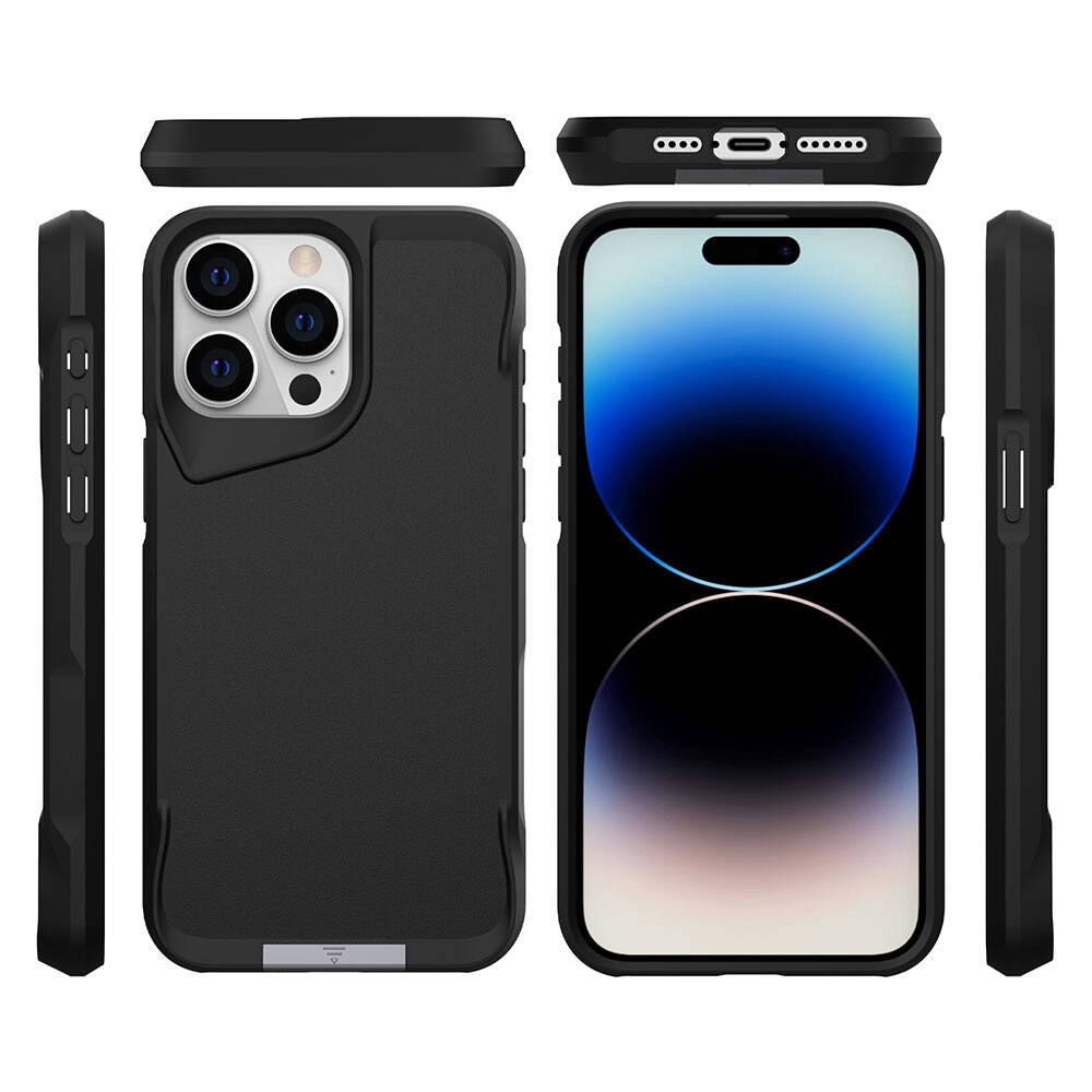 Apple iPhone 15 Pro Uyumlu Kılıf Zore Airbag Kenarlı T-Max Mat Standlı Kapak - 9