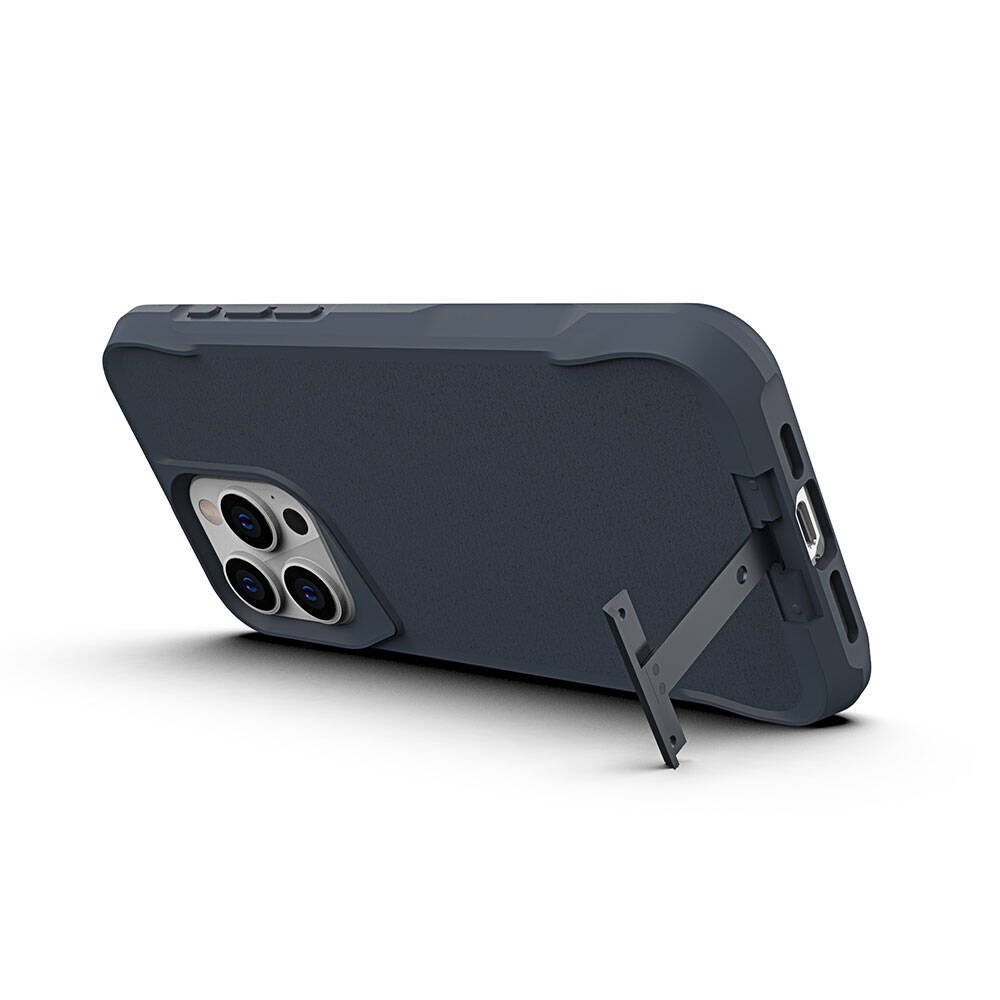 Apple iPhone 15 Pro Uyumlu Kılıf Zore Airbag Kenarlı T-Max Mat Standlı Kapak - 13