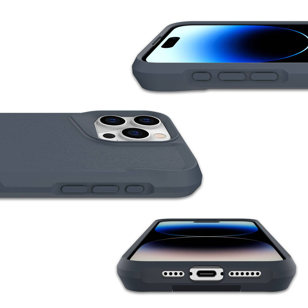 Apple iPhone 15 Pro Uyumlu Kılıf Zore Airbag Kenarlı T-Max Mat Standlı Kapak - 17