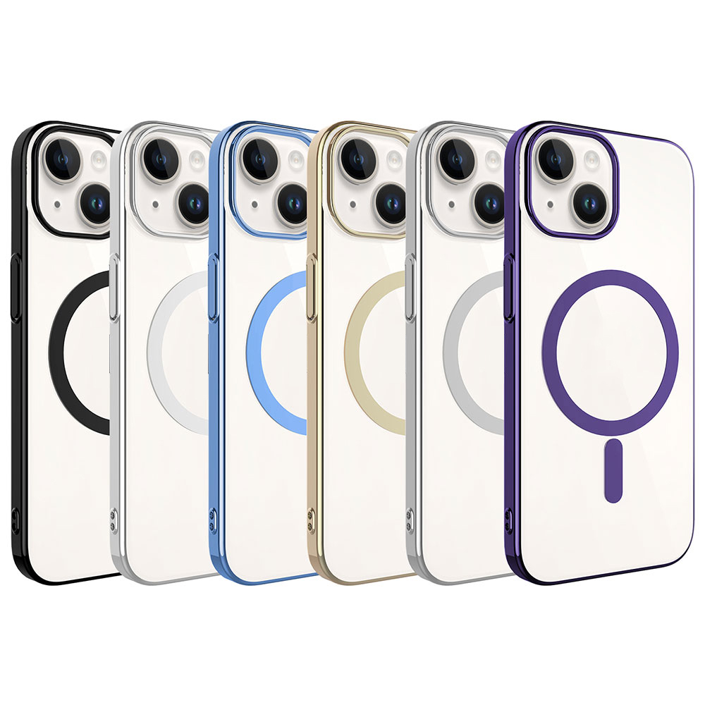 Apple iPhone 15 Plus Uyumlu Kılıf Zore Wireless Şarj Özellikli Pixel Magsafe Kapak - 1