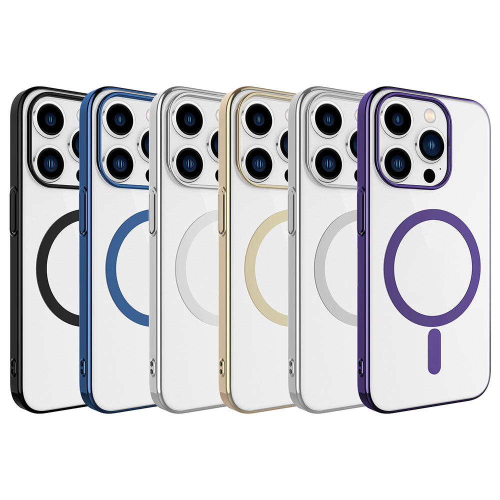 Apple iPhone 15 Pro Max Uyumlu Kılıf Zore Wireless Şarj Özellikli Pixel Magsafe Kapak - 1