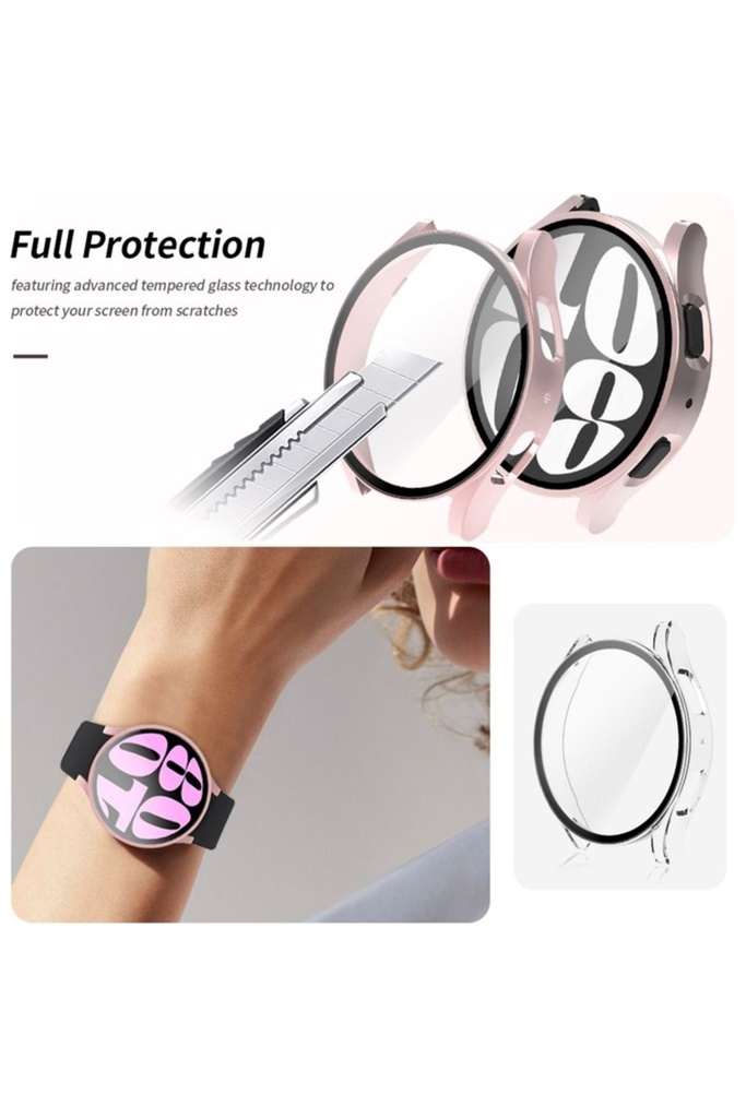 Samsung Galaxy Watch 6 40mm Uyumlu Sert PC Kasa ve Ekran Koruyucu Zore Watch Gard 14