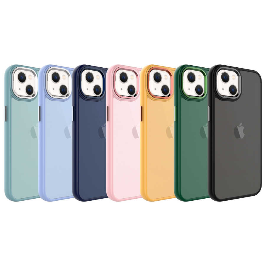 Apple iPhone 13 Uyumlu Kılıf Buzlu Sert PC Zore May Kapak - 1