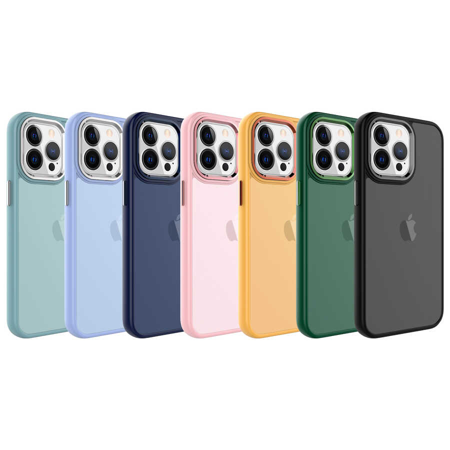 Apple iPhone 13 Pro Max Uyumlu Kılıf Buzlu Sert PC Zore May Kapak - 1