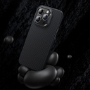 Apple iPhone 15 Pro Max Uyumlu Kılıf Karbon Fiber Magsafe Şarj Özellikli Benks Hybrid ArmorPro 600D Kevlar Kapak - 9