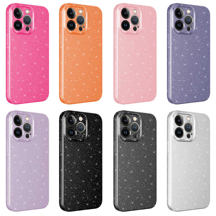 Apple iPhone 12 Pro Max Uyumlu Kılıf Kamera Korumalı Simli Lüks Zore Koton Kapak - 1