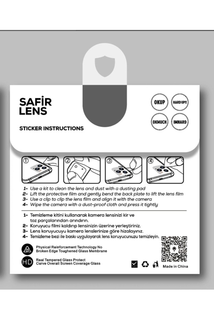 Apple iPhone 15 Pro Uyumlu Zore CL-11 Safir Parmak İzi Bırakmayan Anti-Reflective Kamera Lens Koruyucu