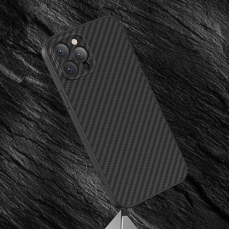 Apple iPhone 12 Pro Max Uyumlu Kılıf Karbon Fiber Benks Hybrid Kevlar Kapak - 2