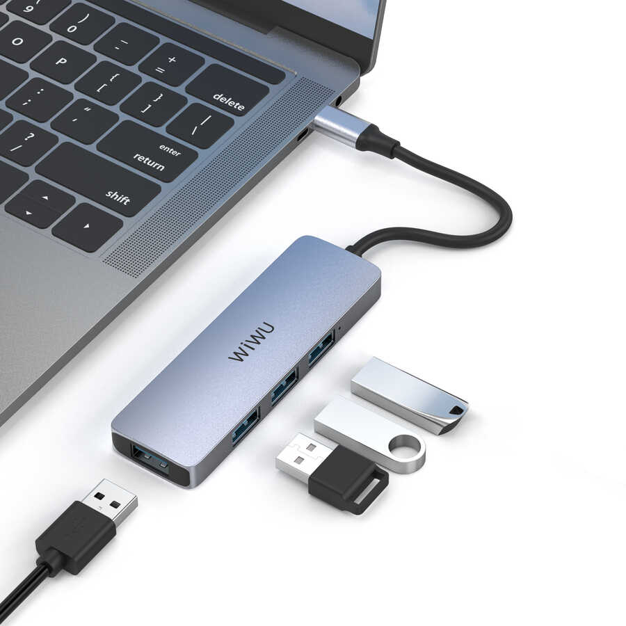Wiwu Alpha A440 Pro 4 in 1 Type-C Hub 4'lü Usb Çoğaltıcı - 1