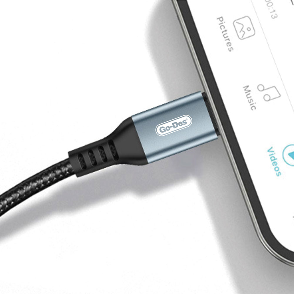 Go Des GD-UC593 Biyonik Terminal Tasarım PD65W Type-C to Type-C & USB-A to Type-C Kablo - 2