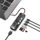Wiwu CB007 Cyber 7 in 1 Type-C Hub 100W Şarj Destekli Şeffaf Görünümlü SD Kart-Hdmi-Usb Çoğaltıcı - 2
