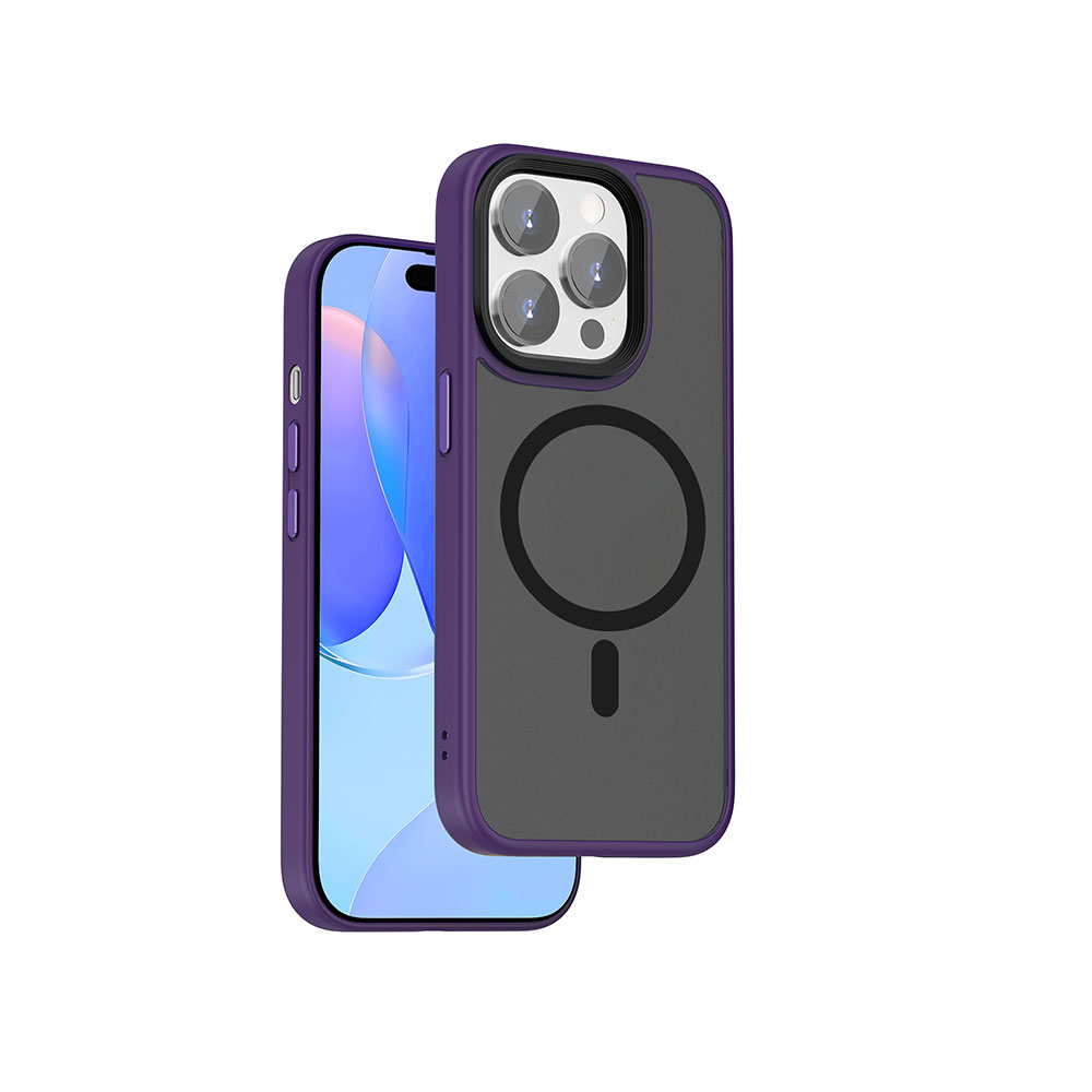 Apple iPhone 15 Pro Max Uyumlu Kılıf Wiwu FGG-011 Magsafe Şarj Özellikli Kamera Korumalı Kapak - 6