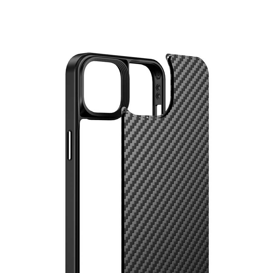 Apple iPhone 14 Plus Uyumlu Kılıf Aramid Karbon Fiber Magsafe Özellikli Wlons Radison Kapak - 7